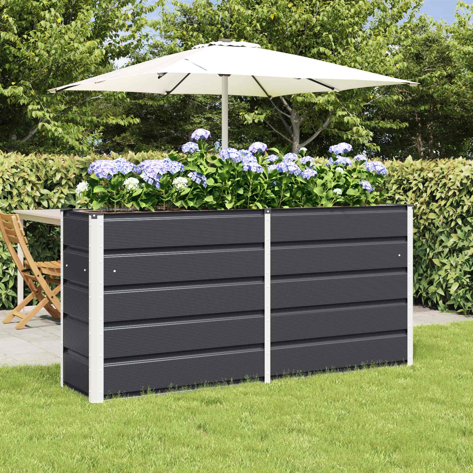 Lovelis Antracitas 160 x 40 x 75 cm Plienas Lovelis Antracitas 160 x 40 x 75 cm Plienas - Image 2