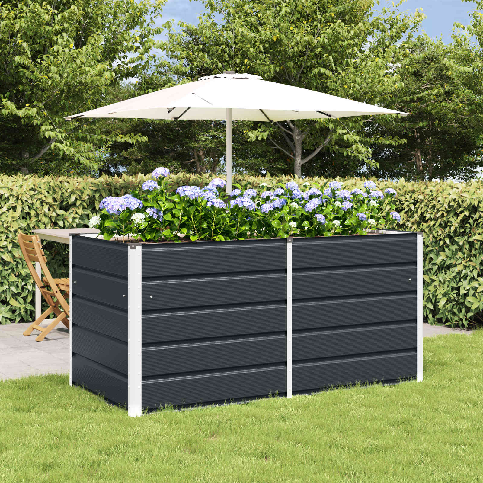 Lovelis Antracitas 160 x 80 x 75 cm Plienas Lovelis Antracitas 160 x 80 x 75 cm Plienas - Image 2