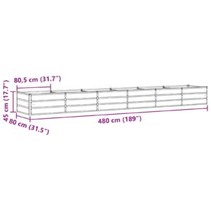 Lovelis Antracitas 480 x 80 x 45 cm Plienas