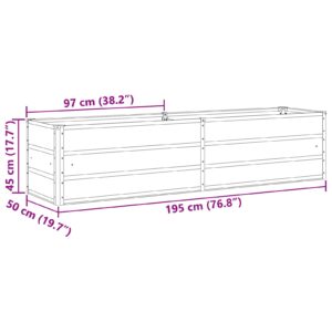 Lovelis Antracitas 195 x 50 x 45 cm Cinkuota plienas
