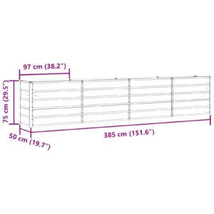Lovelis Antracitas 385 x 50 x 75 cm Cinkuota plienas