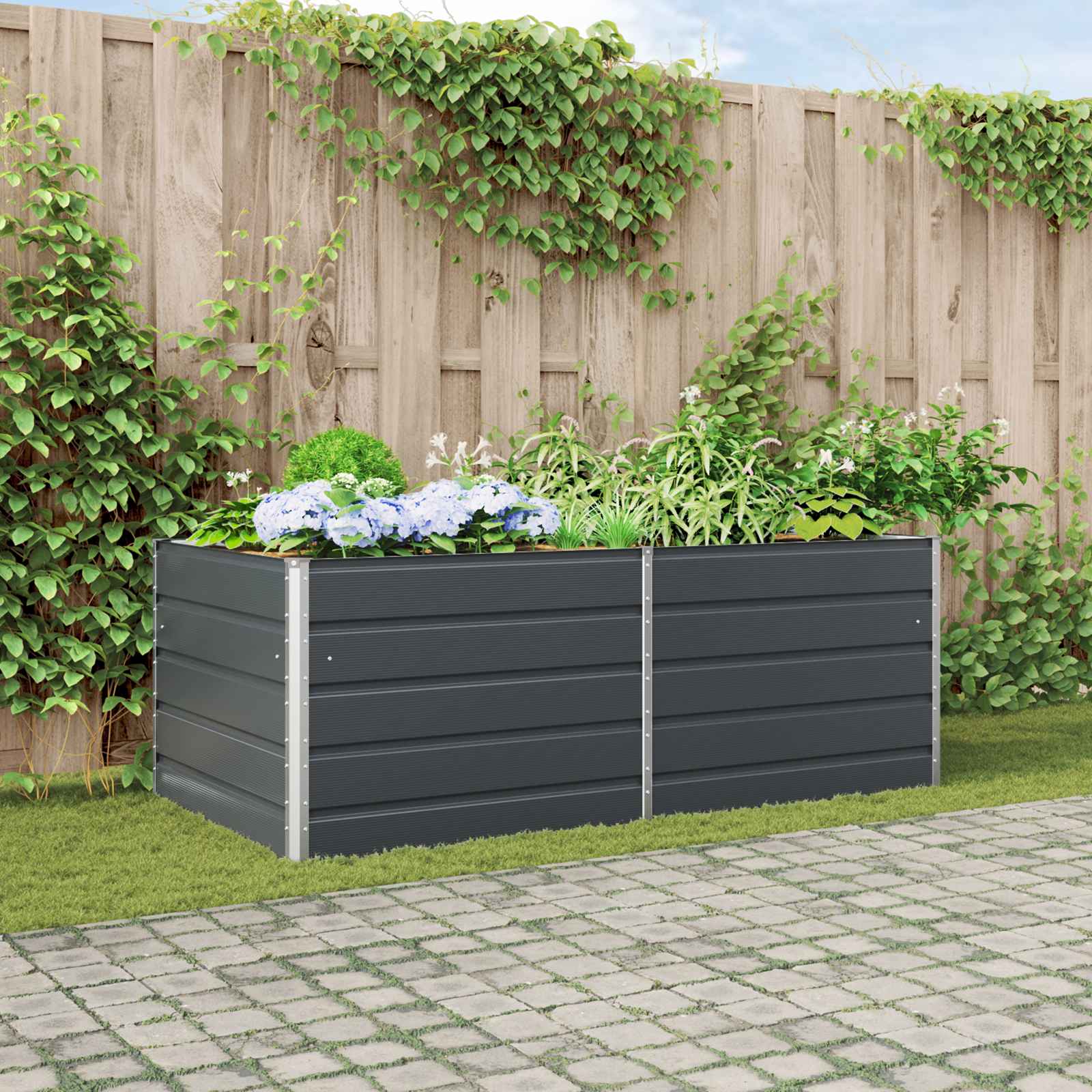 Lovelis Antracito 195 x 100 x 75 cm Galvanizuotas plienas Lovelis Antracito 195 x 100 x 75 cm Galvanizuotas plienas - Image 2