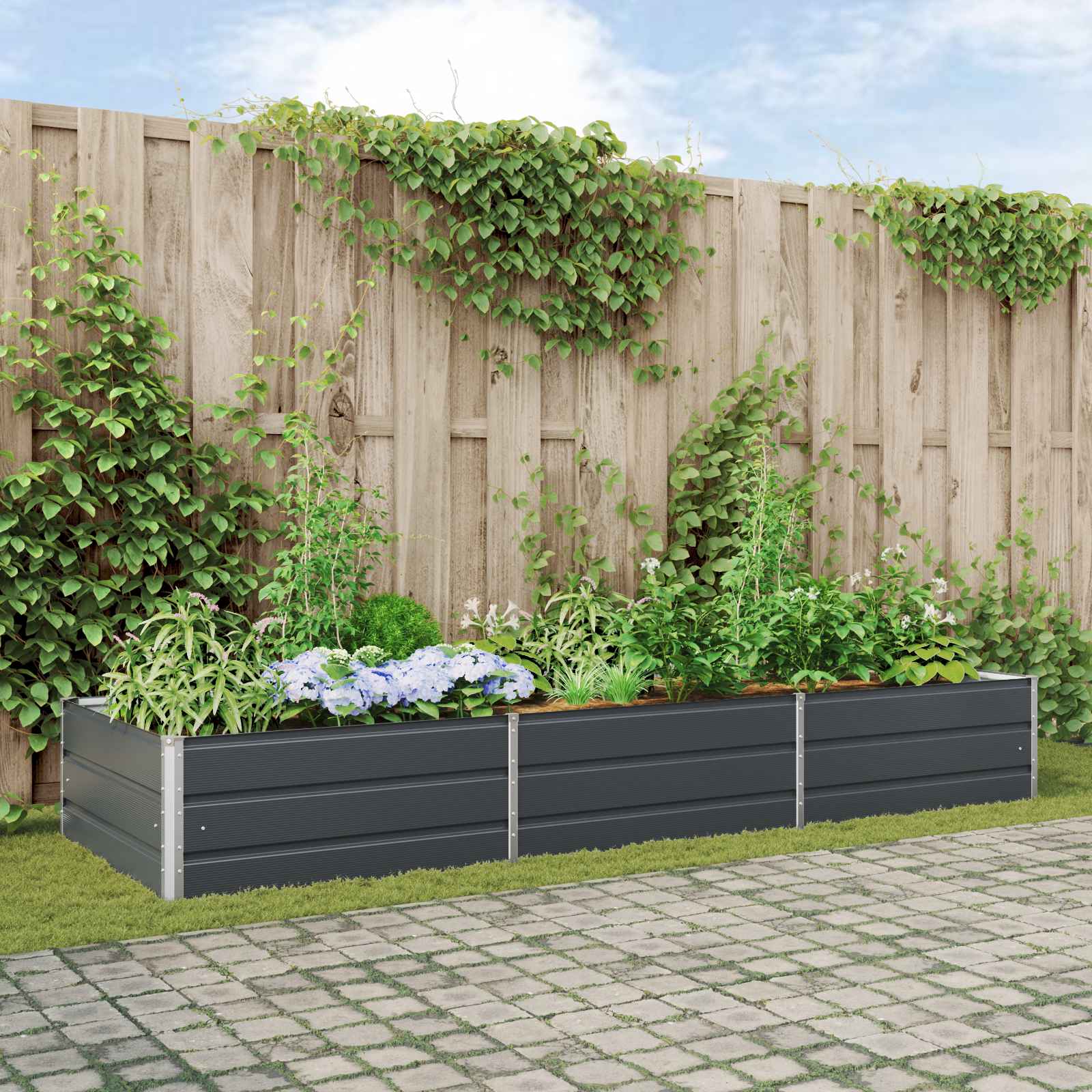 Lovelis Antracito 290 x 100 x 45 cm Galvanizuotas plienas Lovelis Antracito 290 x 100 x 45 cm Galvanizuotas plienas - Image 2