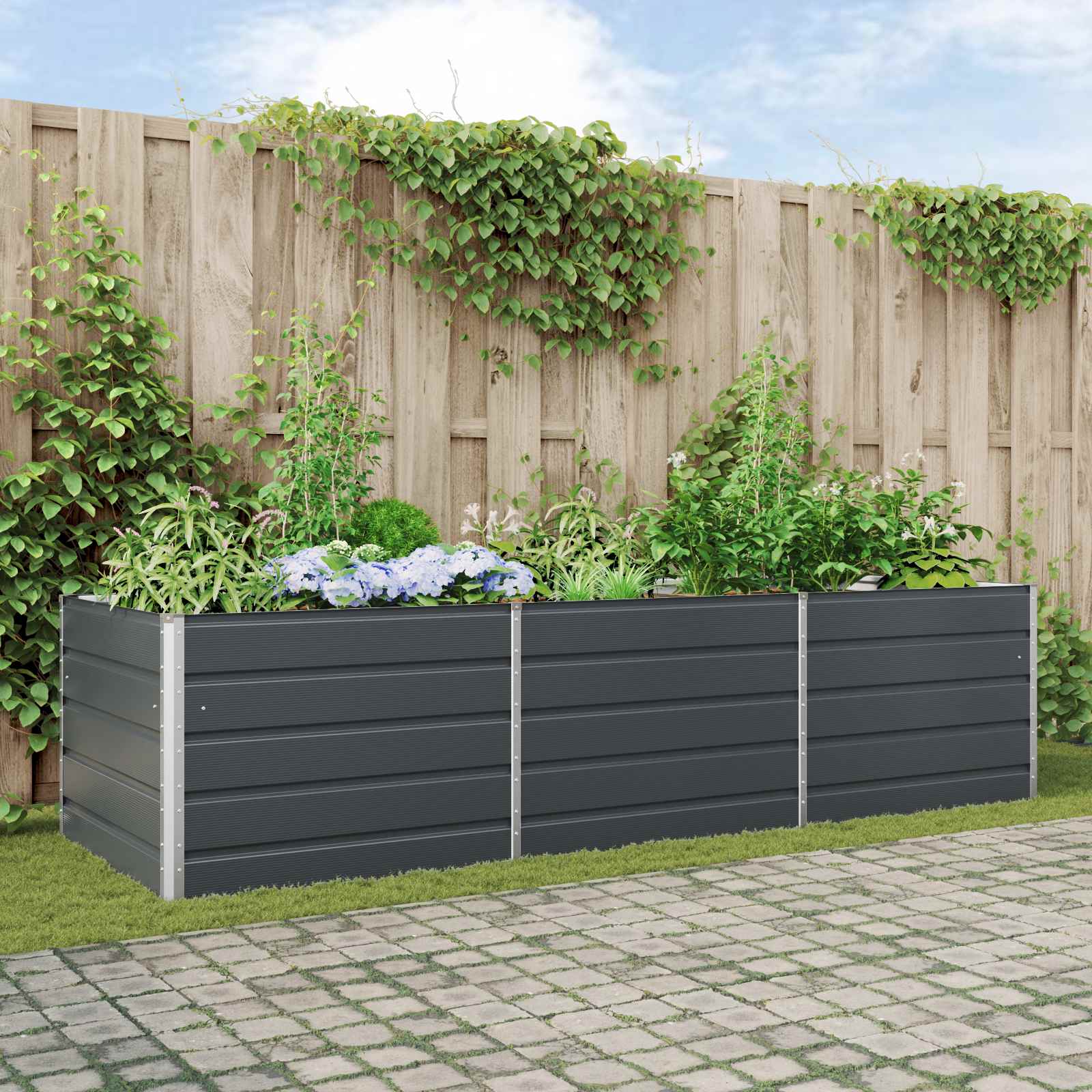 Lovelis Antracito 290 x 100 x 75 cm Galvanizuotas plienas Lovelis Antracito 290 x 100 x 75 cm Galvanizuotas plienas - Image 2