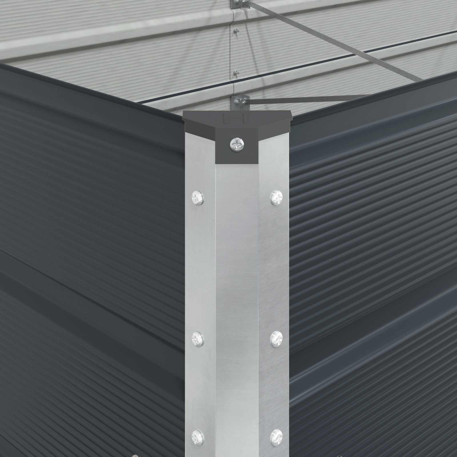 Lovelis Antracito 385 x 100 x 45 cm Galvanizuotas plienas Lovelis Antracito 385 x 100 x 45 cm Galvanizuotas plienas - Image 10