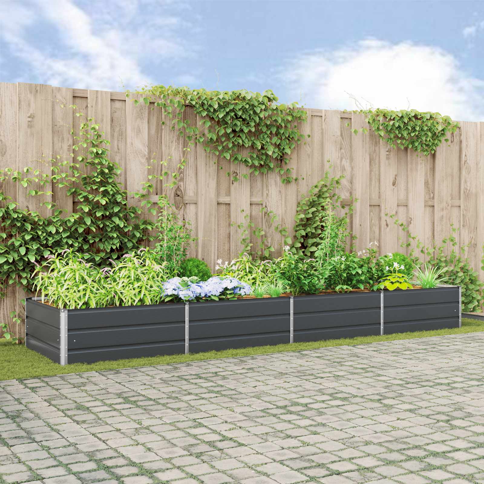 Lovelis Antracito 385 x 100 x 45 cm Galvanizuotas plienas Lovelis Antracito 385 x 100 x 45 cm Galvanizuotas plienas - Image 2
