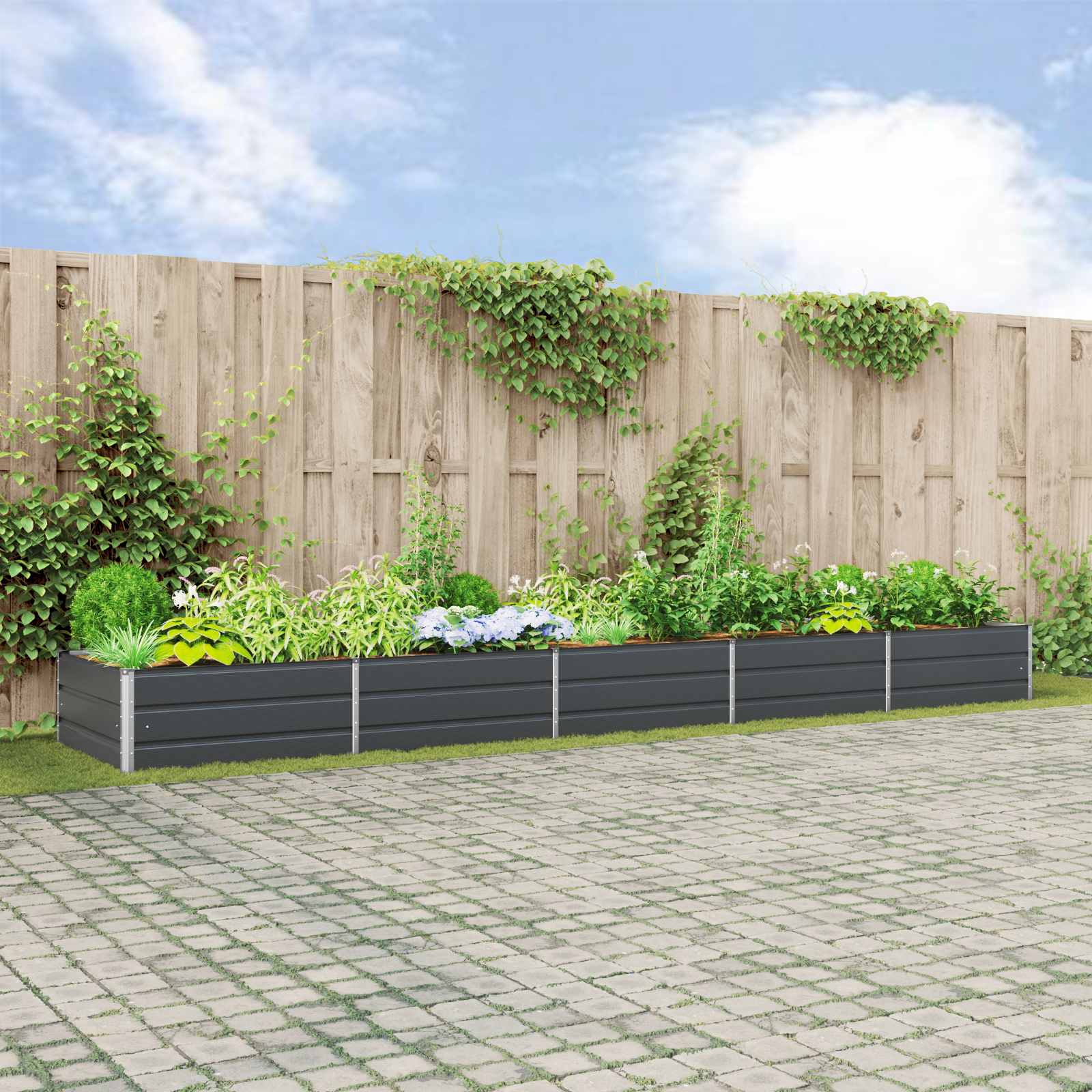 Lovelis Antracito 480 x 100 x 45 cm Galvanizuotas plienas Lovelis Antracito 480 x 100 x 45 cm Galvanizuotas plienas - Image 2