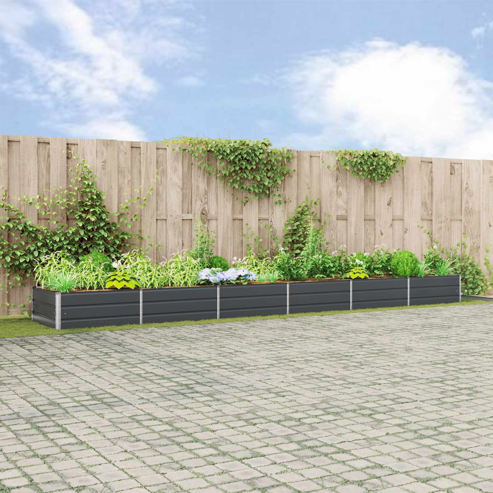 Lovelis Antracito 580 x 100 x 45 cm Galvanizuotas plienas Lovelis Antracito 580 x 100 x 45 cm Galvanizuotas plienas - Image 2