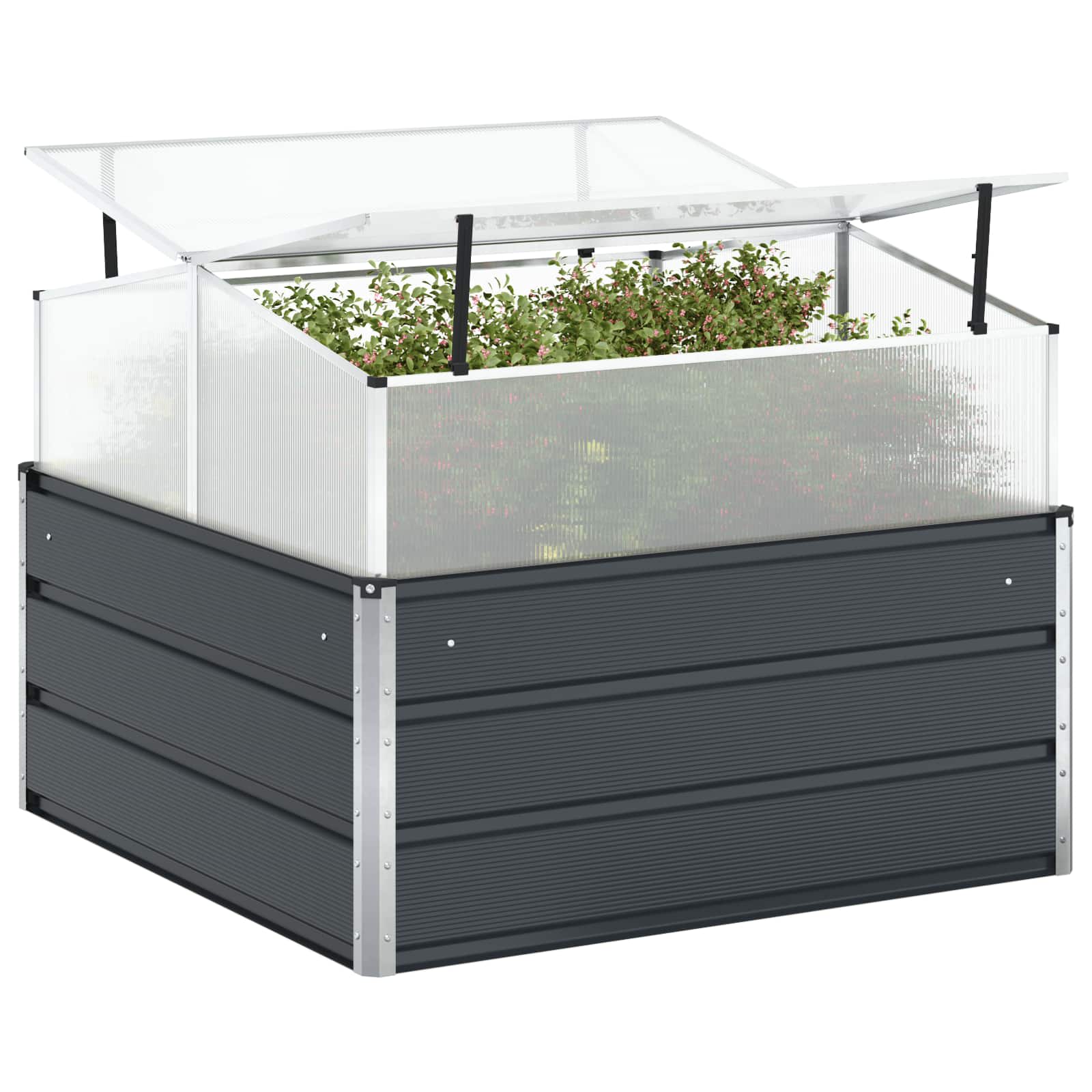 Lovelis Antracito 100 x 100 x 77 cm Galvanizuotas plienas Lovelis Antracito 100 x 100 x 77 cm Galvanizuotas plienas - Image 4