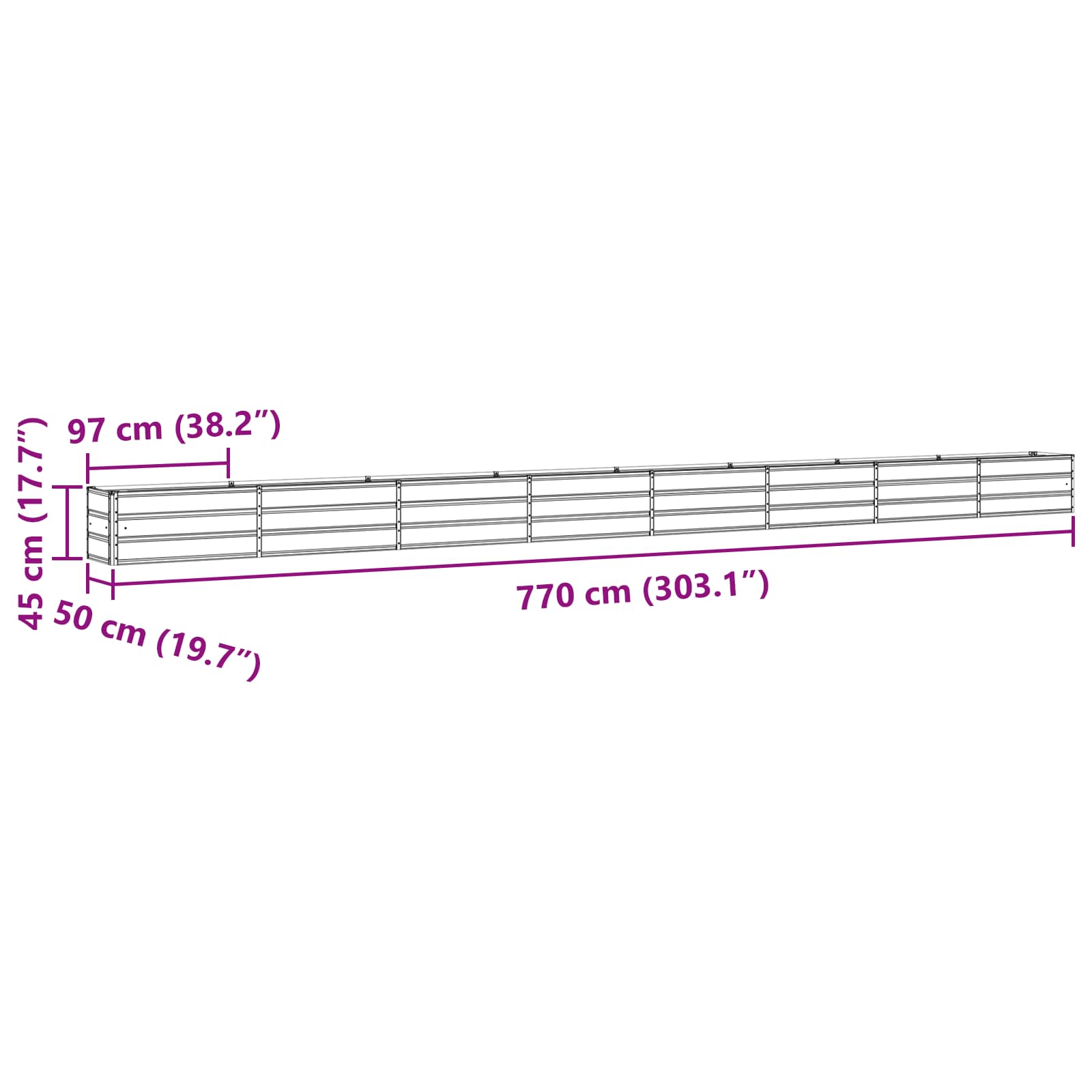 Lovelis Pastelinė žalia 770 x 50 x 45 cm Cinkuota plienas Lovelis Pastelinė žalia 770 x 50 x 45 cm Cinkuota plienas