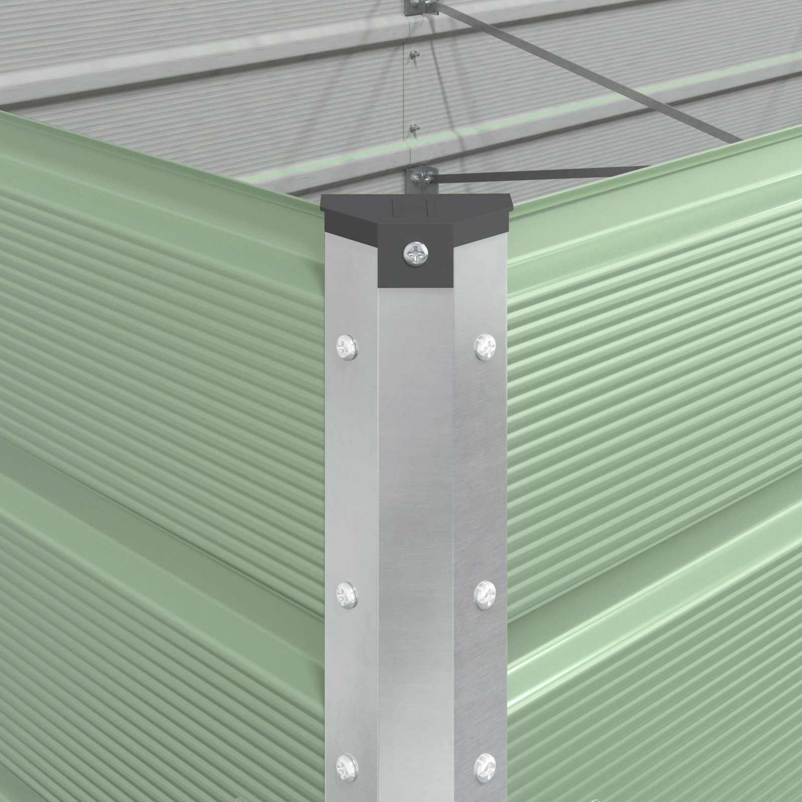 Lovelis Pastelinė žalia 195 x 100 x 45 cm Galvanizuotas plienas Lovelis Pastelinė žalia 195 x 100 x 45 cm Galvanizuotas plienas - Image 10