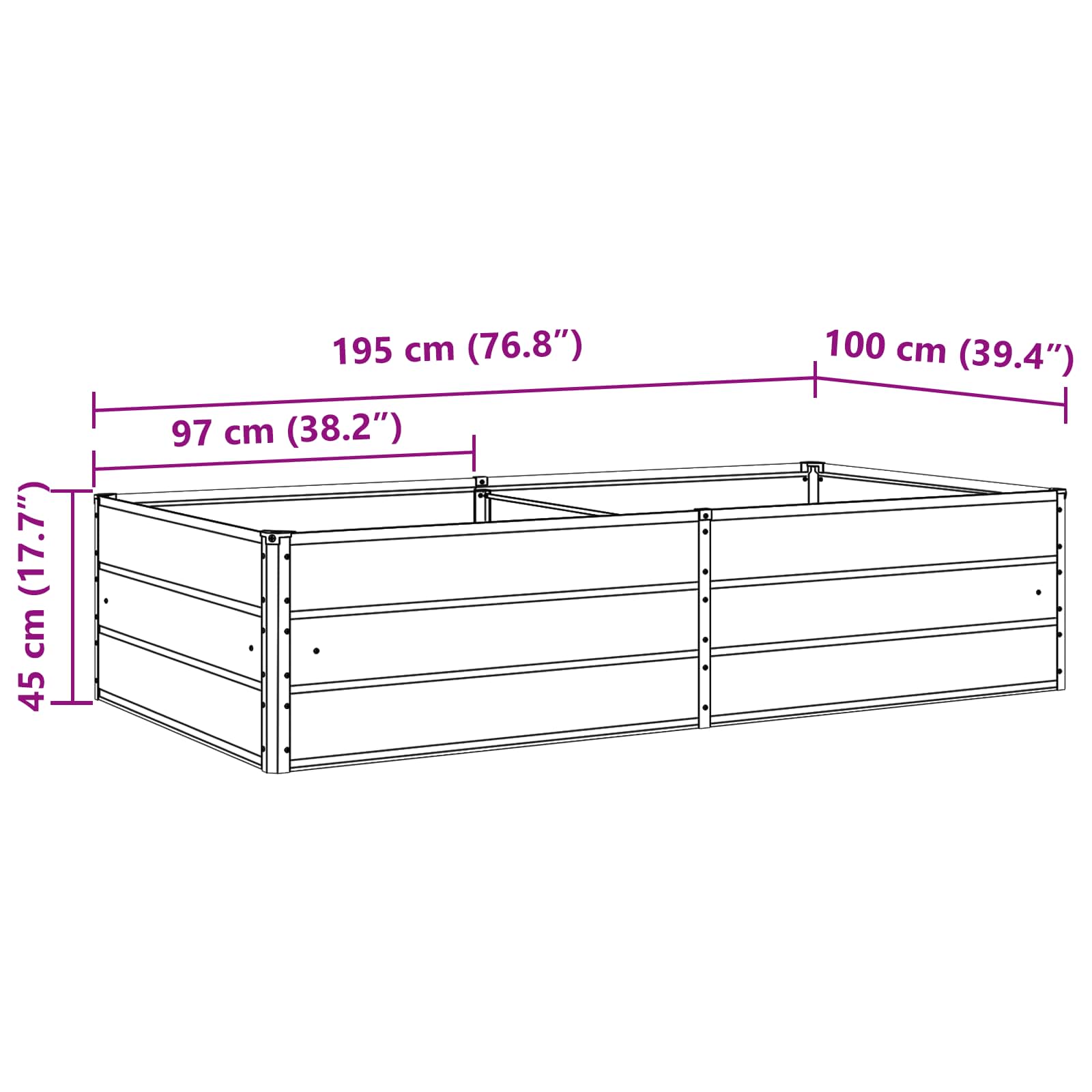 Lovelis Pastelinė žalia 195 x 100 x 45 cm Galvanizuotas plienas Lovelis Pastelinė žalia 195 x 100 x 45 cm Galvanizuotas plienas