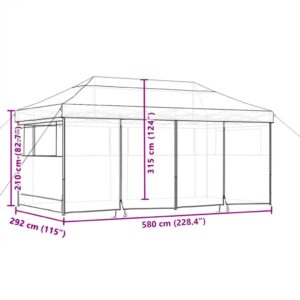 Šalies Palapinė Pop-up 580 x 292 x 315 cm Taupe