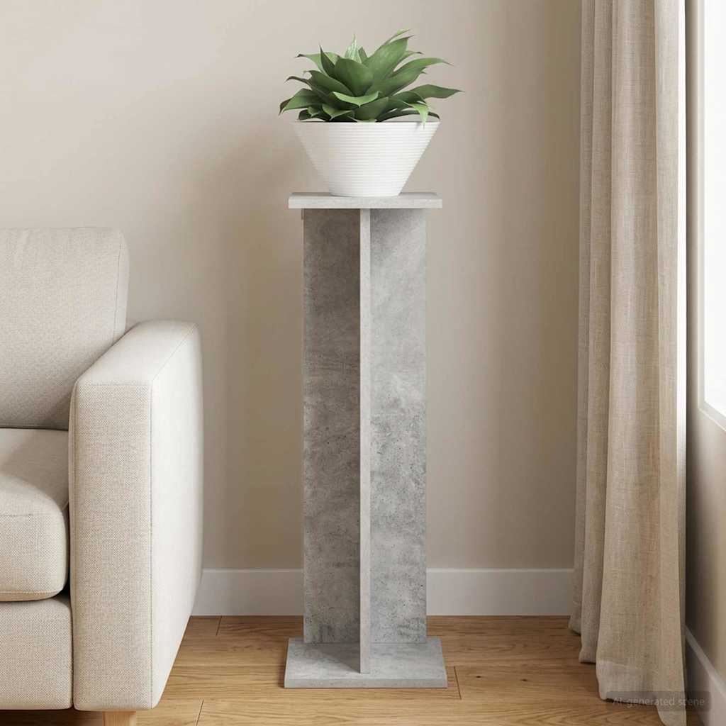 Augalų stovas Betono pilka 25 x 25,5 x 80,5 cm Apdirbta mediena Augalų stovas Betono pilka 25 x 25,5 x 80,5 cm Apdirbta mediena - Image 6