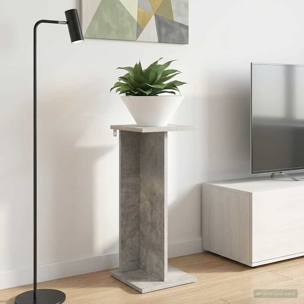 Augalų stovas Betono pilka 25 x 25,5 x 60,5 cm Apdirbta mediena Augalų stovas Betono pilka 25 x 25,5 x 60,5 cm Apdirbta mediena - Image 6