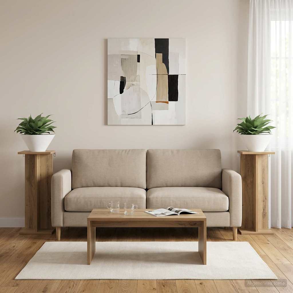 Augalų stovas 2 vnt. Artisano ąžuolo 25 x 25,5 x 60,5 cm Augalų stovas 2 vnt. Artisano ąžuolo 25 x 25,5 x 60,5 cm - Image 6