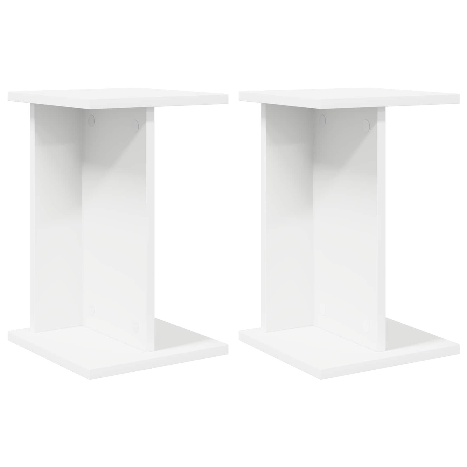 Augalų stovas 2 vnt. Balta 25 x 25,5 x 40,5 cm Apdirbta mediena Augalų stovas 2 vnt. Balta 25 x 25,5 x 40,5 cm Apdirbta mediena - Image 4