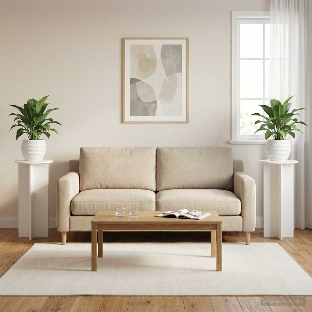 Augalų stovas 2 vnt. Itin blizgi balta Ø40 x 100 cm Augalų stovas 2 vnt. Itin blizgi balta Ø40 x 100 cm - Image 5