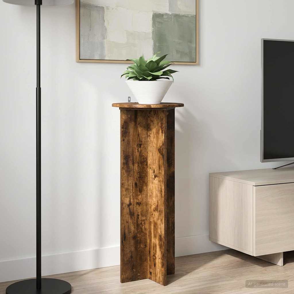 Augalų stovas 2 vnt. Dūminio ąžuolo Ø40 x 100 cm Augalų stovas 2 vnt. Dūminio ąžuolo Ø40 x 100 cm - Image 6