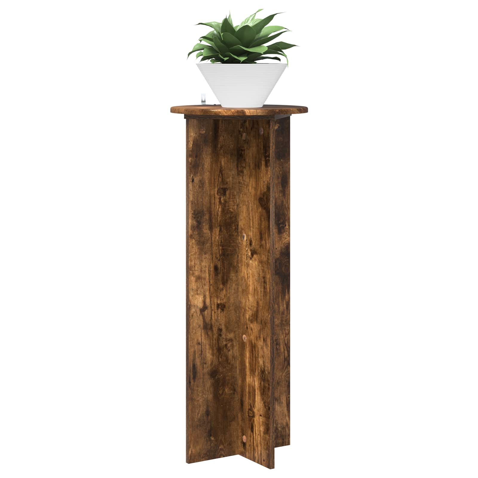 Augalų stovas 2 vnt. Dūminio ąžuolo Ø40 x 100 cm Augalų stovas 2 vnt. Dūminio ąžuolo Ø40 x 100 cm - Image 5