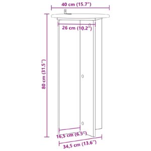 Augalų stovas 2 vnt. Artisano ąžuolo 40 x 40 x 80 cm