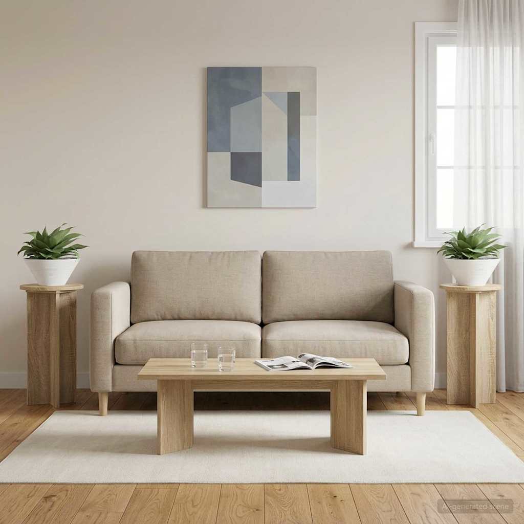 Augalų stovas 2 vnt. Sonoma ąžuolas 29,5 x 29,5 x 60 cm Augalų stovas 2 vnt. Sonoma ąžuolas 29,5 x 29,5 x 60 cm - Image 5