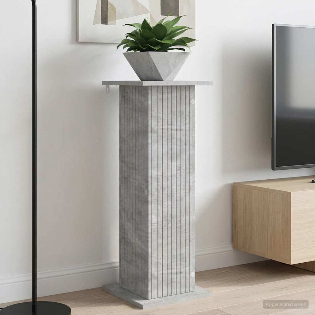 Augalų stovas Betono pilka 30,5 x 30 x 80,5 cm Apdirbta mediena Augalų stovas Betono pilka 30,5 x 30 x 80,5 cm Apdirbta mediena - Image 2