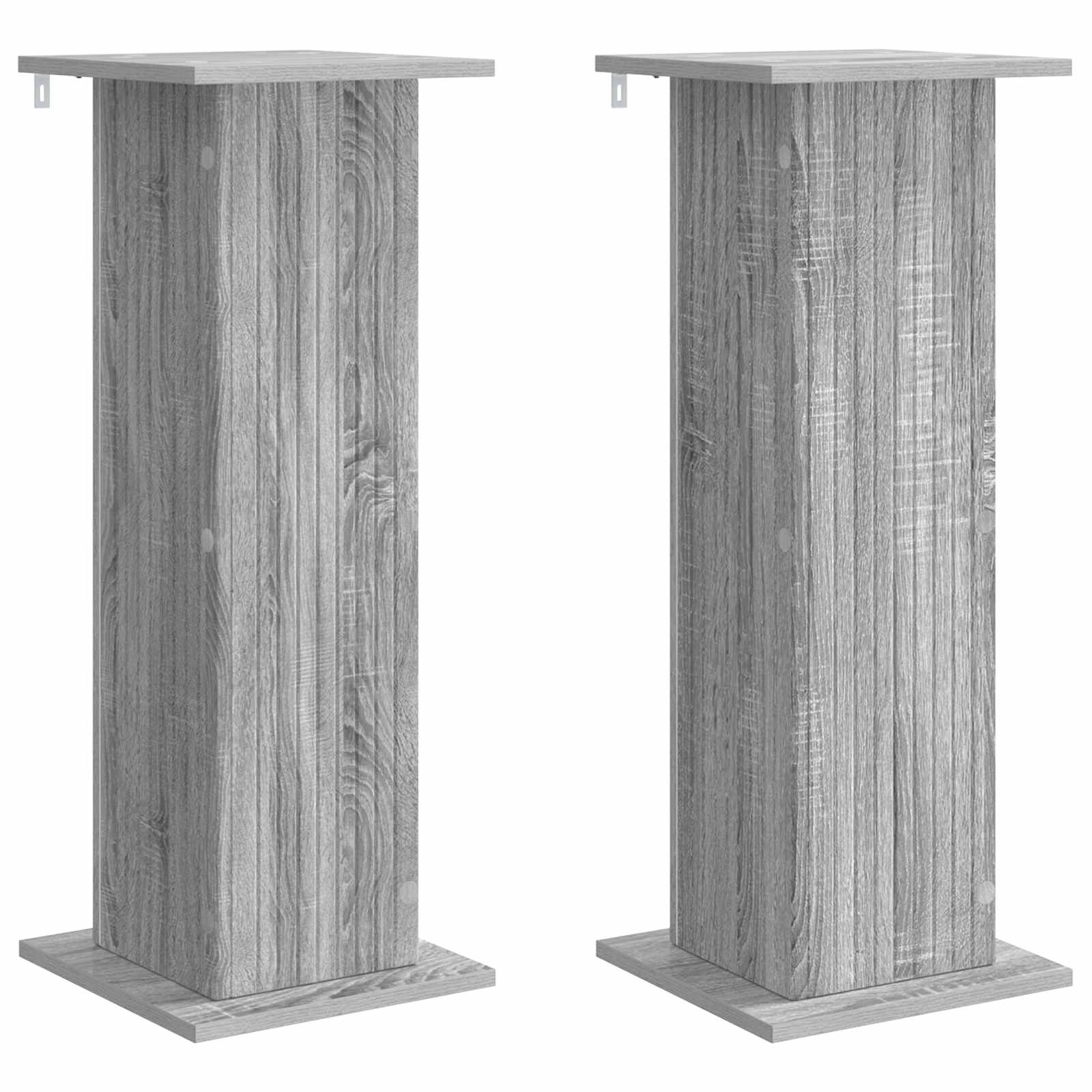 Augalų stovas 2 vnt. Pilka sonoma ąžuolo 30,5 x 30 x 80,5 cm Augalų stovas 2 vnt. Pilka sonoma ąžuolo 30,5 x 30 x 80,5 cm - Image 3