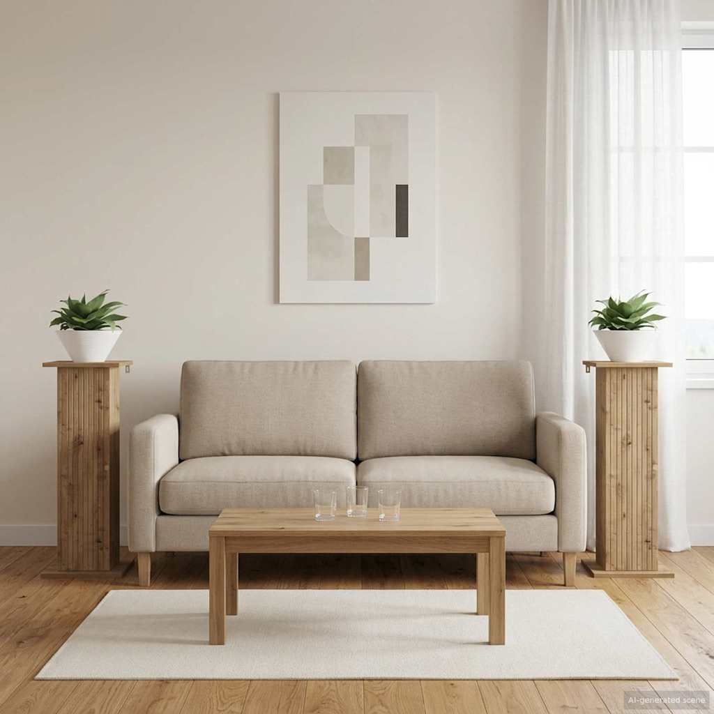 Augalų stovas 2 vnt. Artisano ąžuolo 30,5 x 30 x 80,5 cm Augalų stovas 2 vnt. Artisano ąžuolo 30,5 x 30 x 80,5 cm - Image 6
