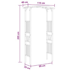 Sodo arka Natūrali 110 x 40 x 205 cm Bambukas