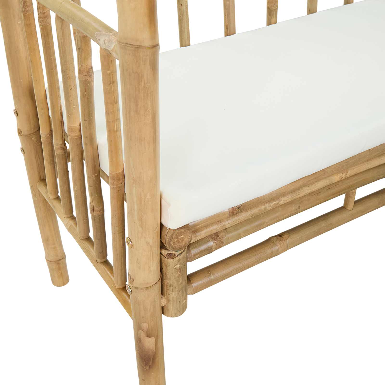 Sodo arka su suoliuku Kreminė balta 115 x 50 x 205 cm Bambukas Sodo arka su suoliuku Kreminė balta 115 x 50 x 205 cm Bambukas - Image 7