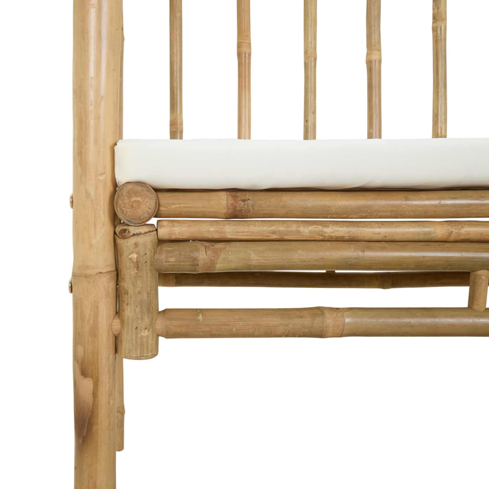 Sodo arka su suoliuku Kreminė balta 115 x 50 x 205 cm Bambukas Sodo arka su suoliuku Kreminė balta 115 x 50 x 205 cm Bambukas - Image 8