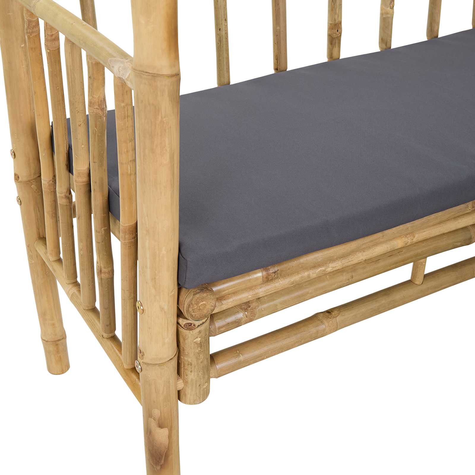 Sodo arka su suoliuku Tamsiai pilka 115 x 50 x 205 cm Bambukas Sodo arka su suoliuku Tamsiai pilka 115 x 50 x 205 cm Bambukas - Image 7