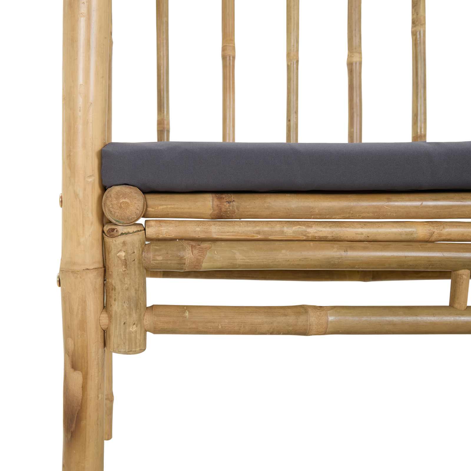Sodo arka su suoliuku Tamsiai pilka 115 x 50 x 205 cm Bambukas Sodo arka su suoliuku Tamsiai pilka 115 x 50 x 205 cm Bambukas - Image 8