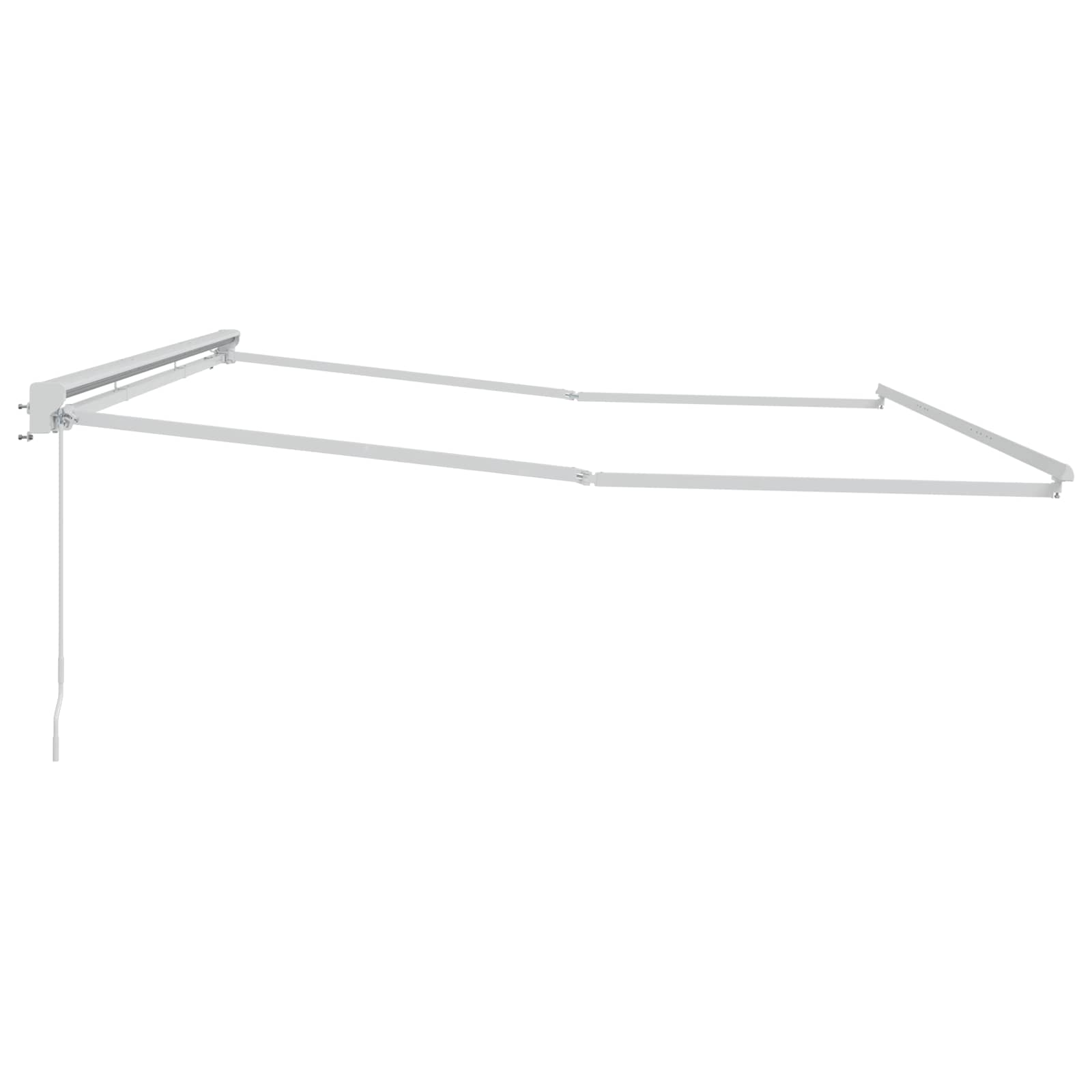 Rankinis markizės rėmas Reguliuojamas Baltas 4 × 3,5 m Plienas Rankinis markizės rėmas Reguliuojamas Baltas 4 × 3,5 m Plienas - Image 5