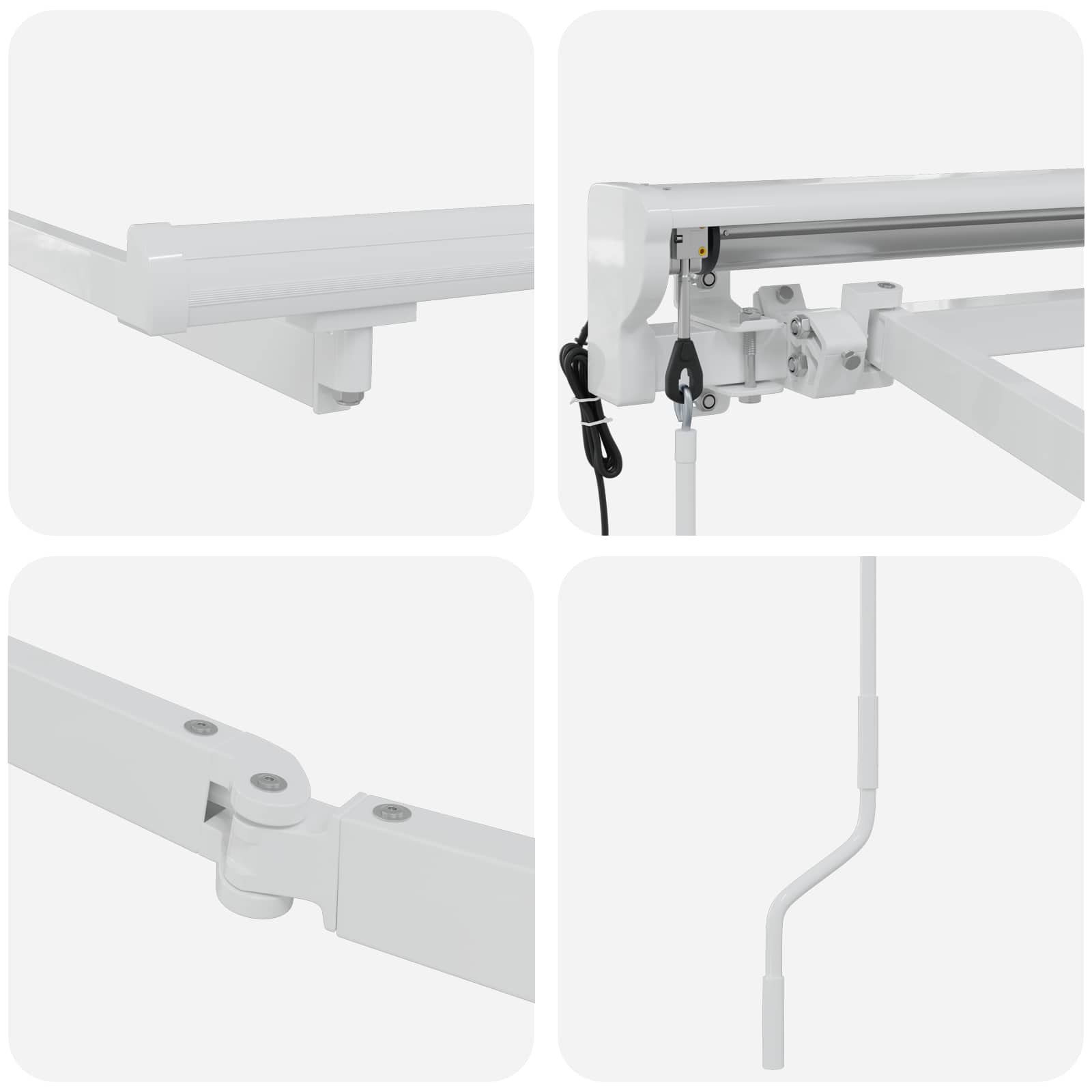 Elektrinė ištraukiama markizės sistema Baltas 3,5 x 2,5 m Elektrinė ištraukiama markizės sistema Baltas 3,5 x 2,5 m - Image 7