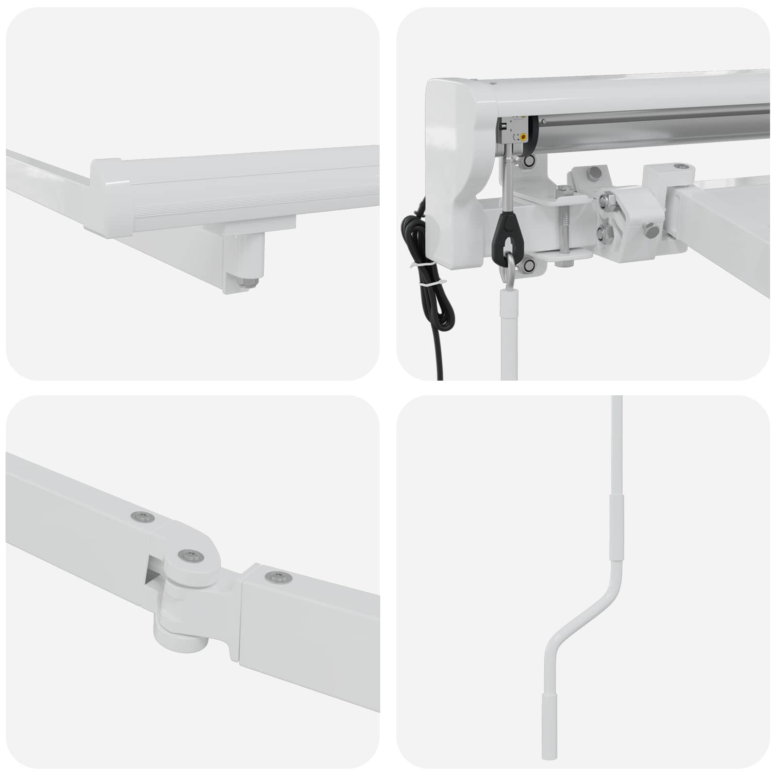 Elektrinė ištraukiama markizės sistema Baltas 5 x 3 m Plienas Elektrinė ištraukiama markizės sistema Baltas 5 x 3 m Plienas - Image 7