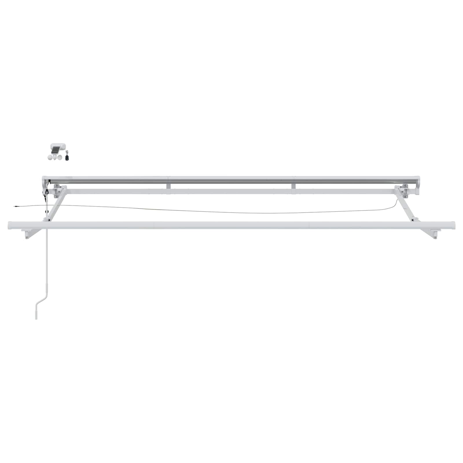 Elektrinė markizė su LED apšvietimu Baltas 3,5 x 2 m Aliuminis Elektrinė markizė su LED apšvietimu Baltas 3,5 x 2 m Aliuminis - Image 6