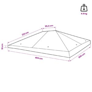 Paviljono uždanga 300 x 400 cm Mėlyna