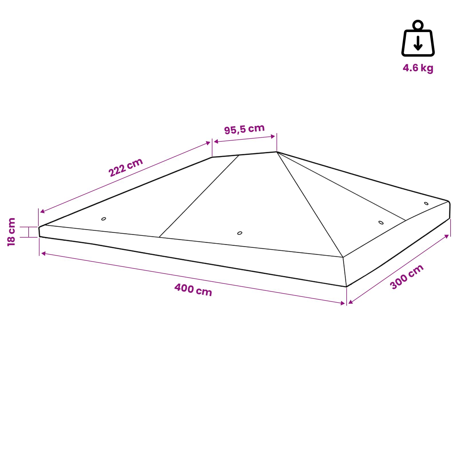 Paviljono uždanga 300 x 400 cm Mėlyna Paviljono uždanga 300 x 400 cm Mėlyna