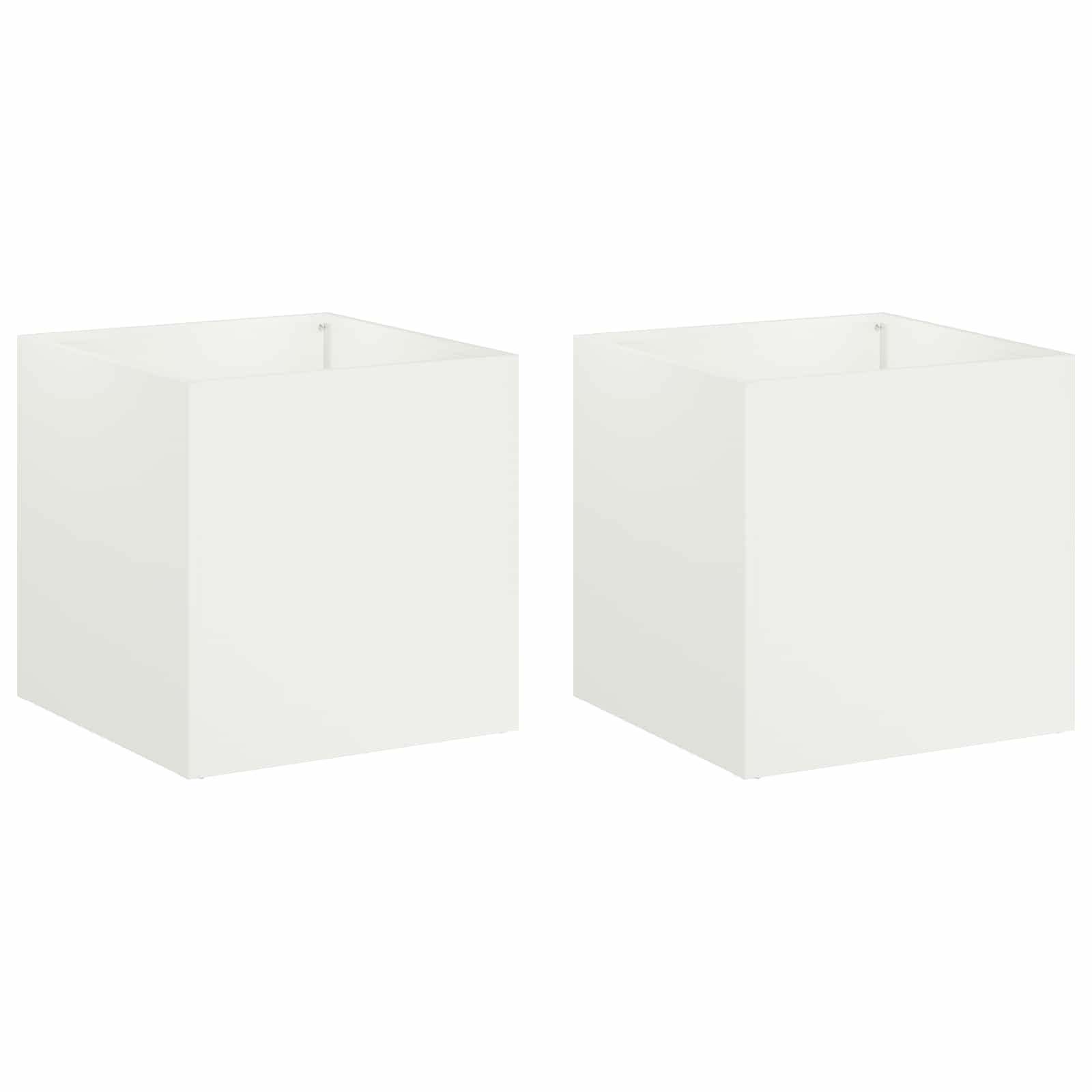 Sodo vazonas 2 vnt. Balta 25 x 25 x 25 cm Sodo vazonas 2 vnt. Balta 25 x 25 x 25 cm - Image 3