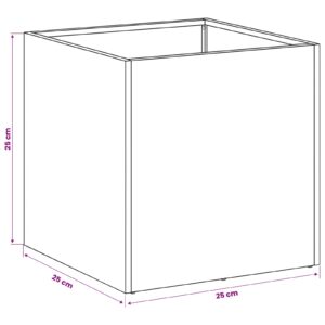 Sodo vazonas 2 vnt. Balta 25 x 25 x 25 cm