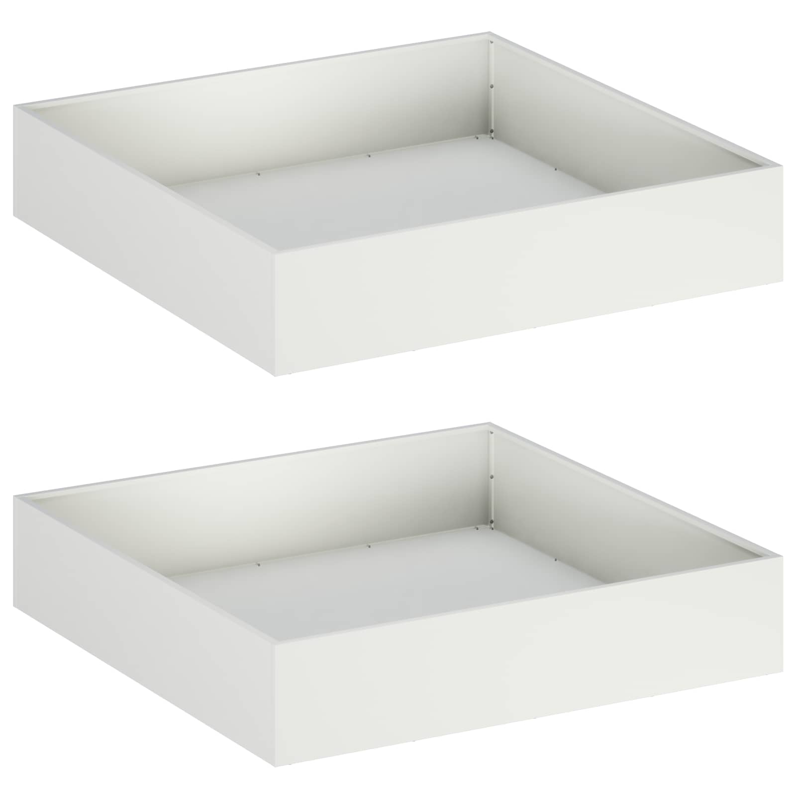 Sodo vazonas 2 vnt. Balta 80 x 80 x 20 cm Sodo vazonas 2 vnt. Balta 80 x 80 x 20 cm - Image 3