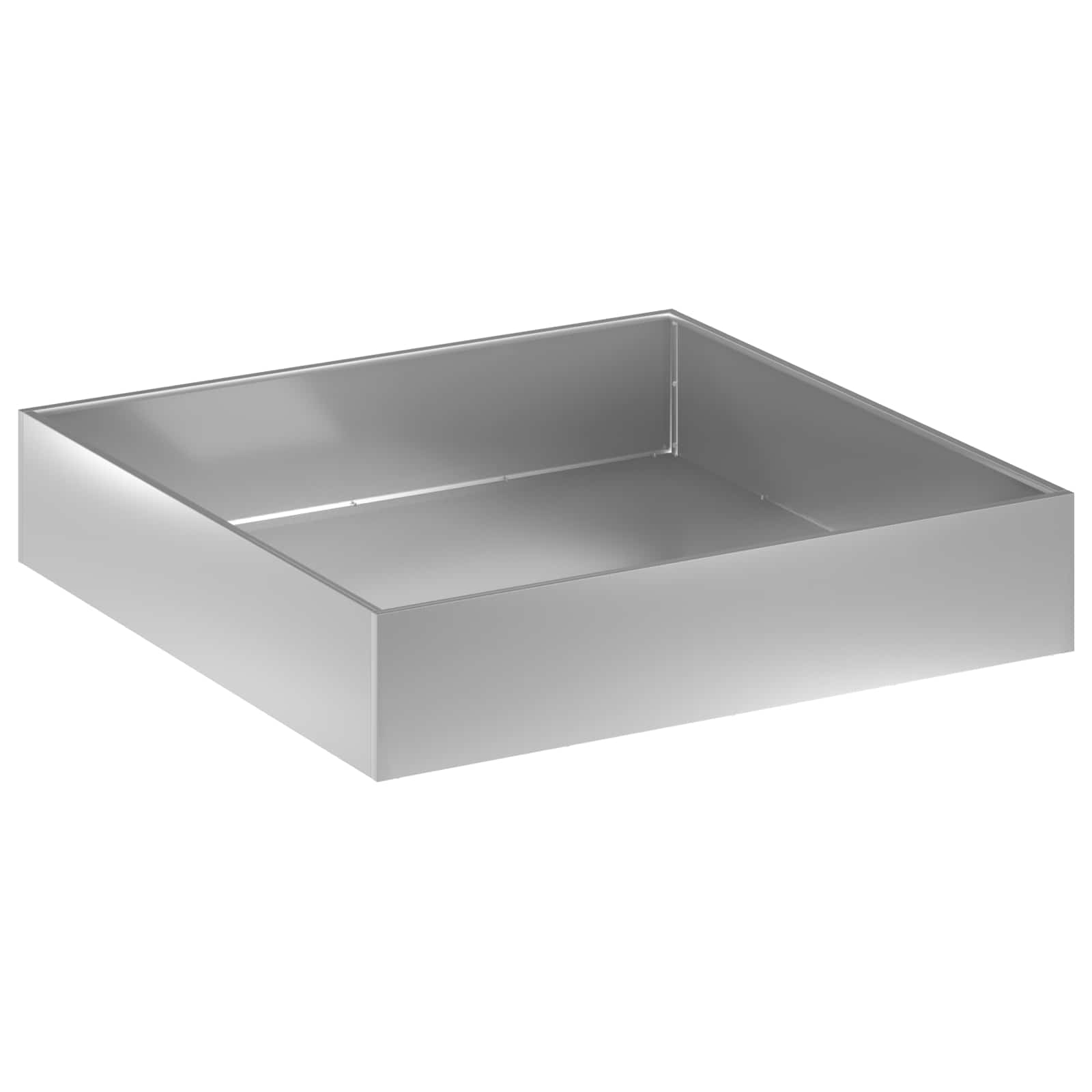 Sodo vazonas Sidabrinė 100 x 100 x 20 cm Galvanizuotas plienas Sodo vazonas Sidabrinė 100 x 100 x 20 cm Galvanizuotas plienas - Image 3