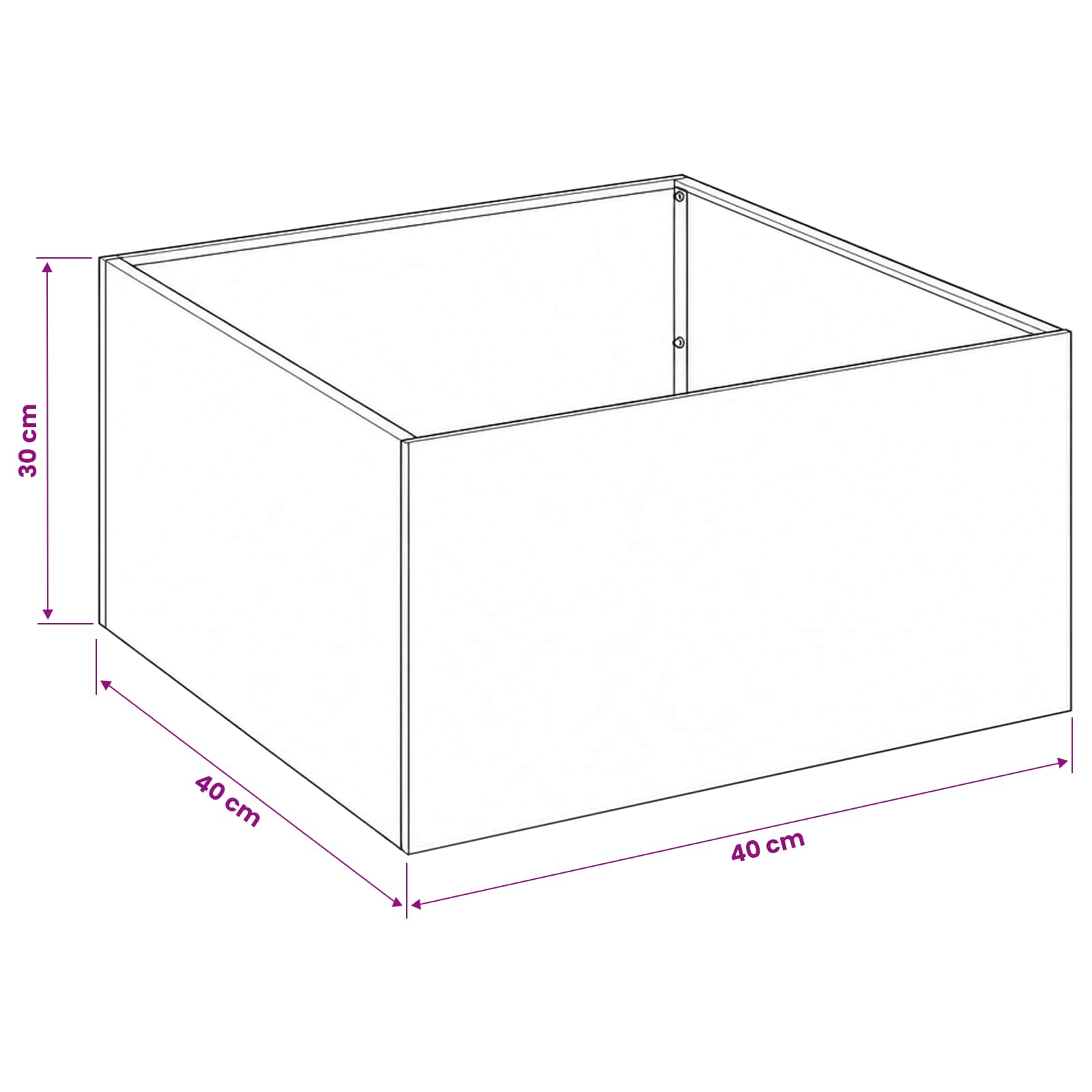 Sodo vazonas 2 vnt. Antracito 40 x 40 x 30 cm Sodo vazonas 2 vnt. Antracito 40 x 40 x 30 cm