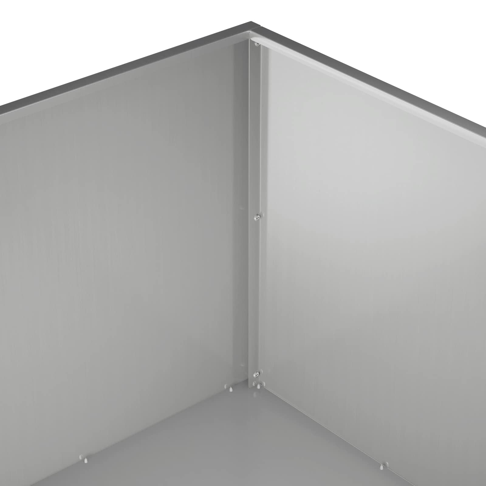 Sodo vazonas Sidabrinė 100 x 100 x 40 cm Galvanizuotas plienas Sodo vazonas Sidabrinė 100 x 100 x 40 cm Galvanizuotas plienas - Image 6