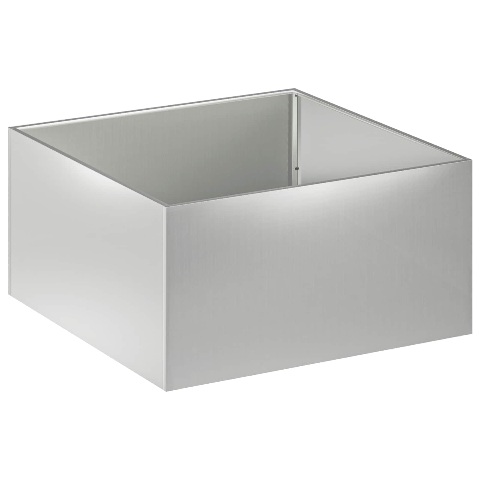 Sodo vazonas Sidabrinė 100 x 100 x 40 cm Galvanizuotas plienas Sodo vazonas Sidabrinė 100 x 100 x 40 cm Galvanizuotas plienas - Image 3