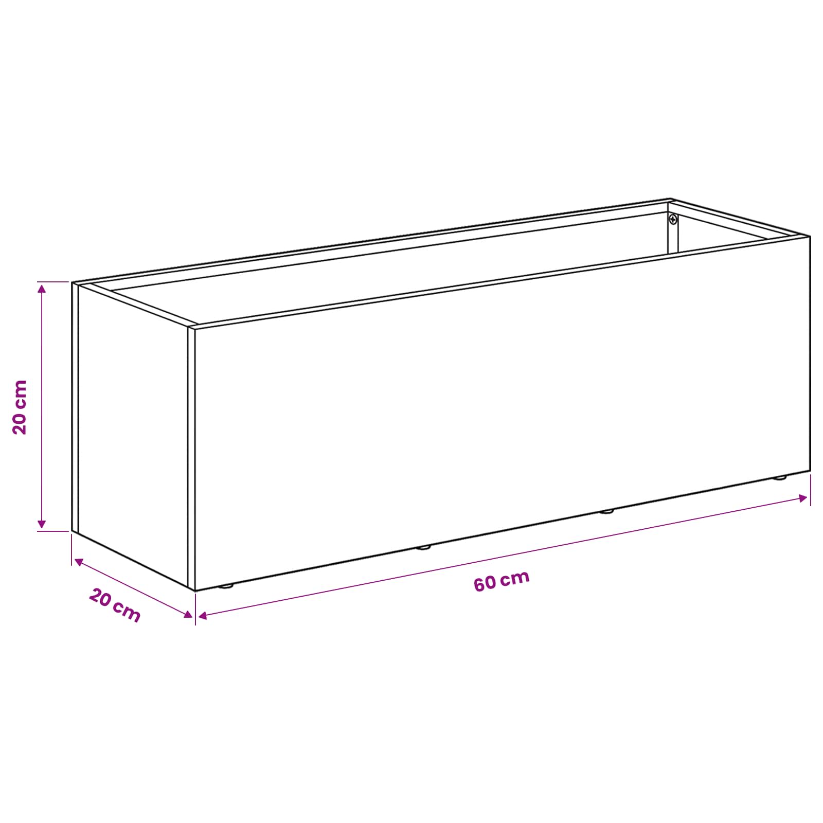 Sodo vazonas 2 vnt. Rūdijanti 60 x 20 x 20 cm Sodo vazonas 2 vnt. Rūdijanti 60 x 20 x 20 cm - Image 11