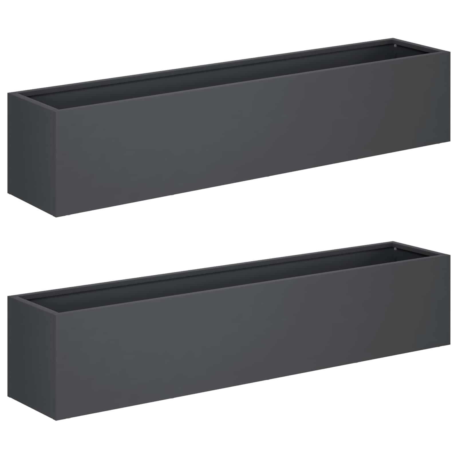 Sodo vazonas 2 vnt. Antracito 100 x 20 x 20 cm Sodo vazonas 2 vnt. Antracito 100 x 20 x 20 cm - Image 3