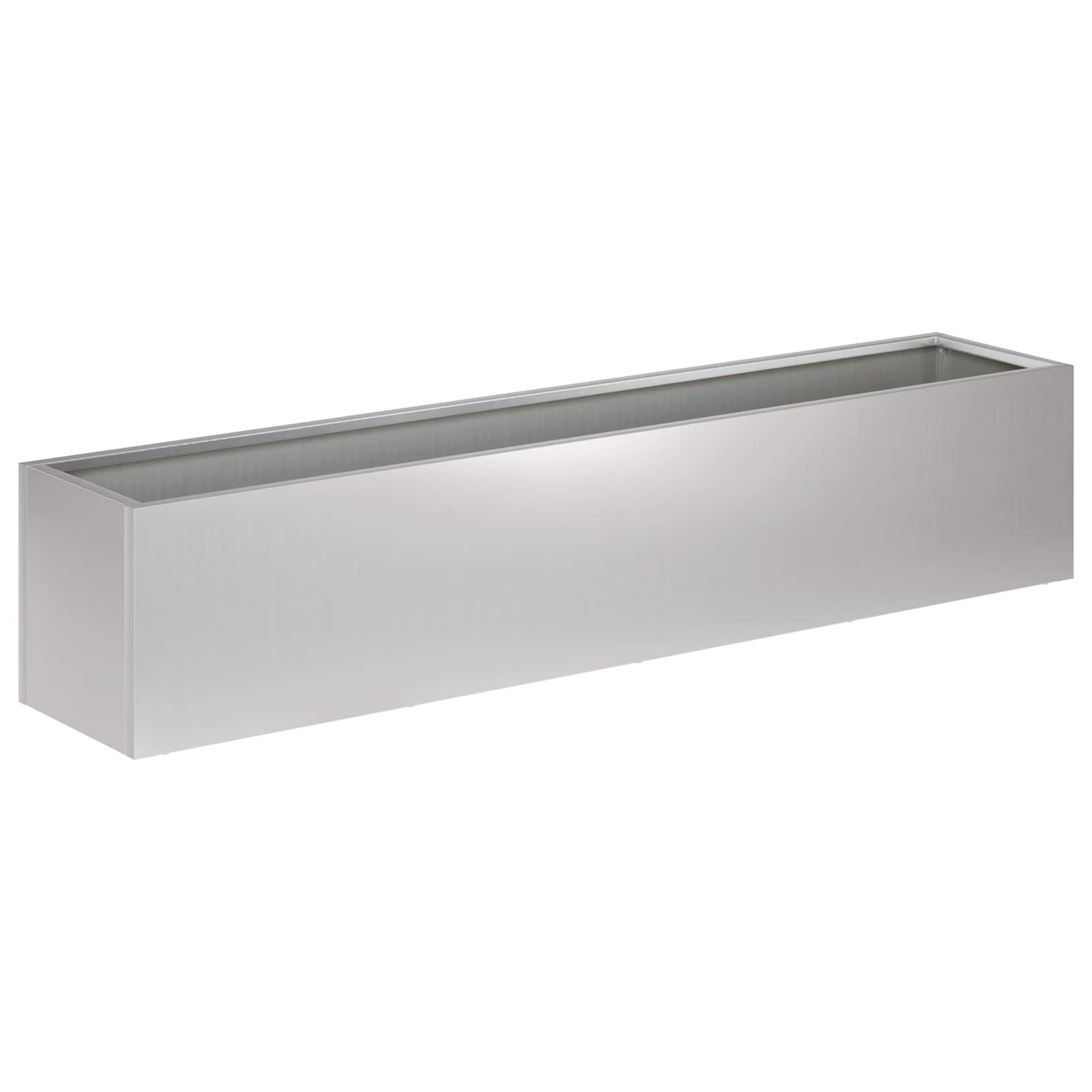 Sodo vazonas Sidabrinė 100 x 20 x 20 cm Galvanizuotas plienas Sodo vazonas Sidabrinė 100 x 20 x 20 cm Galvanizuotas plienas - Image 3